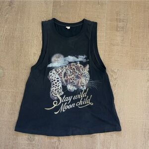 Spell Black Leopard Print Tank Top